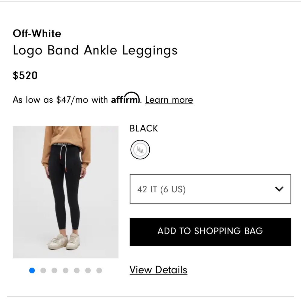 Off White Logo Leggings